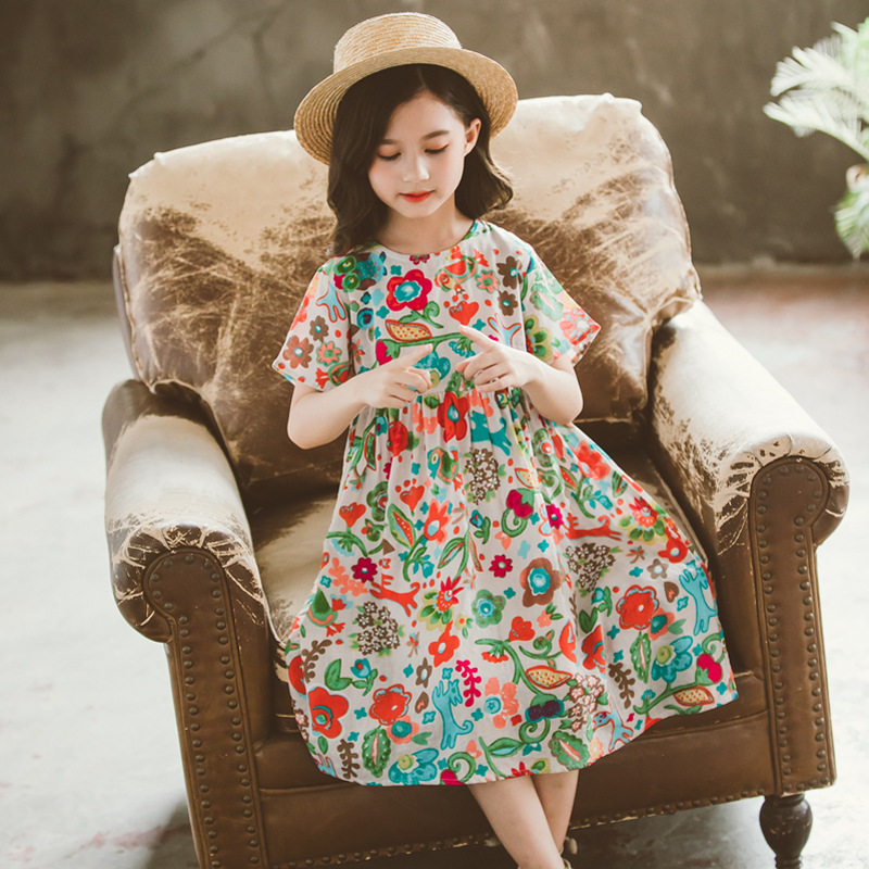 High-end children's dress summer little girl fashionable western style princess dress girls children's baby skirt summer dress