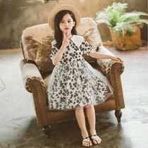 Girls dress summer flower flower children puffy gauze princess dress girl skirt summer dress