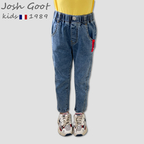 Tide brand Josh Goot co-brand girls pants spring and autumn childrens casual jeans net red versatile trousers autumn wear