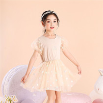 Summer girls foreign dress children Net red Pop Summer Children Baby mesh dress Korean skirt princess dress