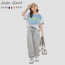 2021 New Girls Pants Tide Brand Childrens Casual Autumn Pants Spring and Autumn Baby Foot Sweatpants Sports Pants