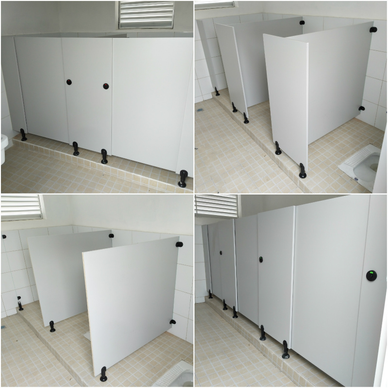 Simple L-shaped T-shaped toilet partition construction site color steel room public powder room partition door toilet urinal baffle