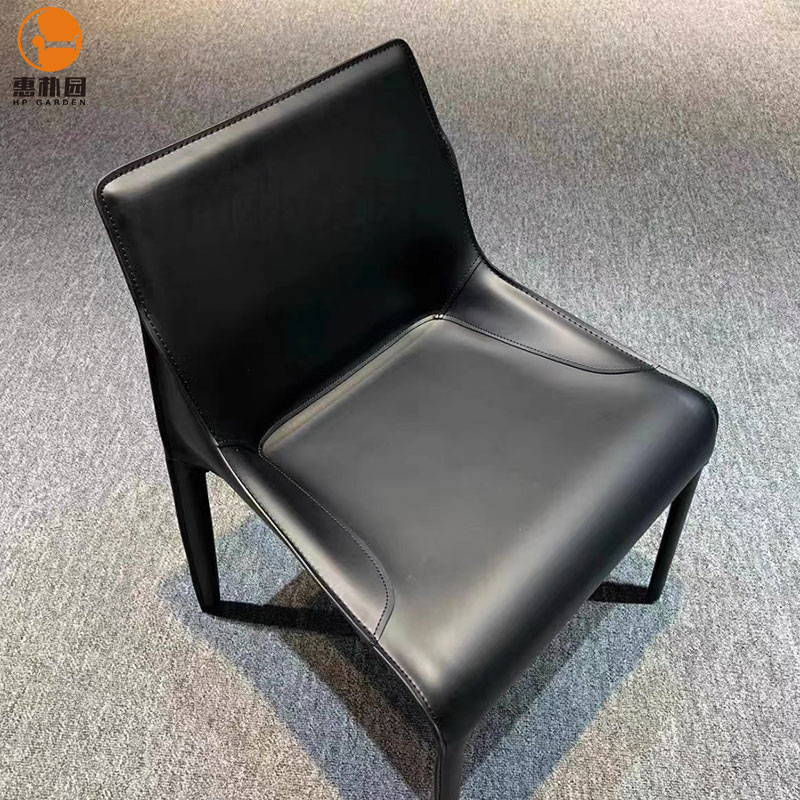 Whet Park Willy-style Extreme Minimalist Saddle Leather Home Dining Chair Light Extravagant Modern Minimalist Office Designer's Fancy Chair-Taobao