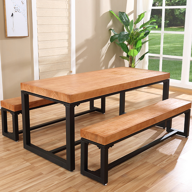 Customized American-style retro bar, bar, dining room, restaurant, dining table, industrial style, barbecue, hot pot restaurant, dining table and chairs