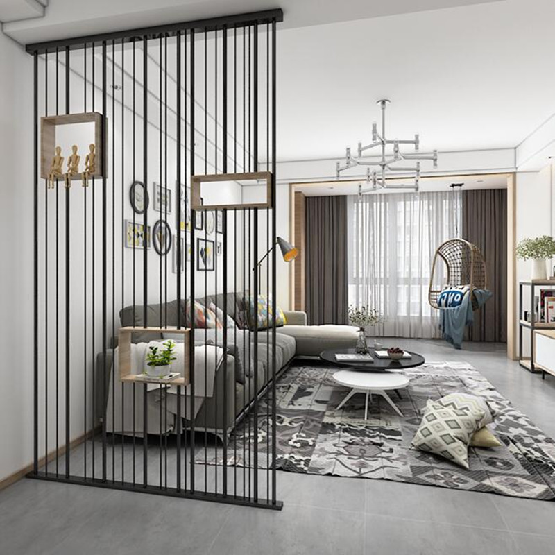 Customized Nordic screen partition shelf flower stand entry partition porch decoration dining living room creative hollow partition