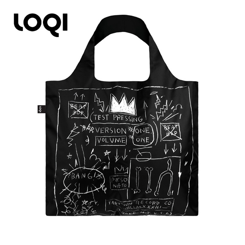 German LOQI designer series light folding shopping bag fashion eco-friendly bag single shoulder hand carrying large capacity bag bag