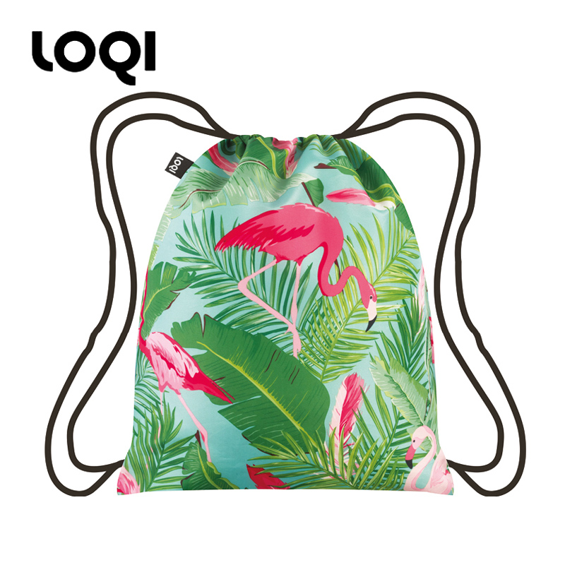 German LOQI Animals series fashion art Double shoulder travel Shoulder Bag Pumping Rope Easy Trend Sports Bag Double Shoulder Bag