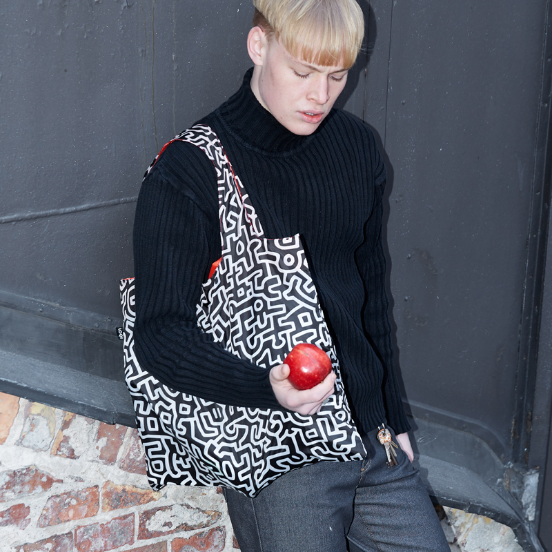 German LOQI Fashion light folding shopping bag Fashion eco-friendly bag Waterproof shopping bag Carry-on Bag Labyrinth