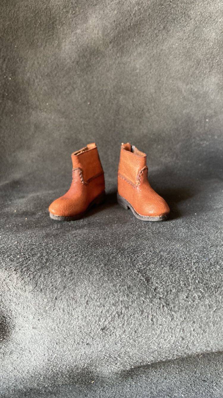 1: 6 female short boots small cloth boots Meat Boots Doll Leather custom
