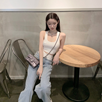 CHICYOU (wild little expert) black and white two-color sports leisure wind little demon round neck I-shaped vest