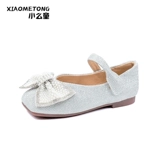 Обувь для принцессы, детские модные туфли из жемчуга для кожаной обуви, осенняя, коллекция 2021, мягкая подошва