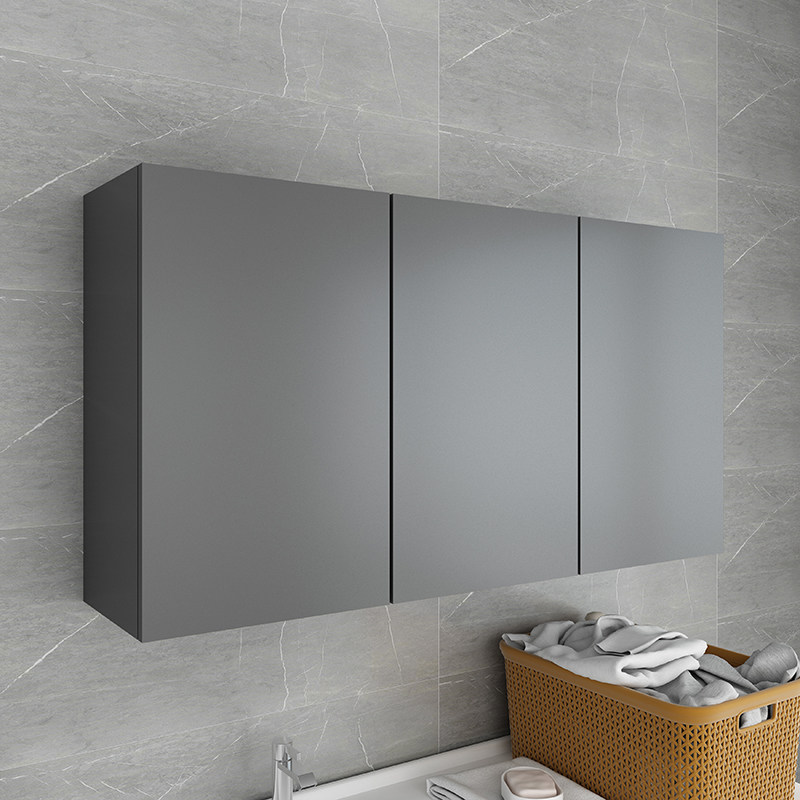 Stainless steel bathroom wall-mounted storage cabinet combination space aluminum balcony storage wall hanging cabinet customization