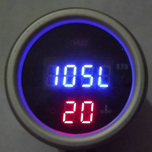 Aluminum shell waterproof locomotive digital tachometer temperature gauge two-in-one instrument self-test speed up to 20,000