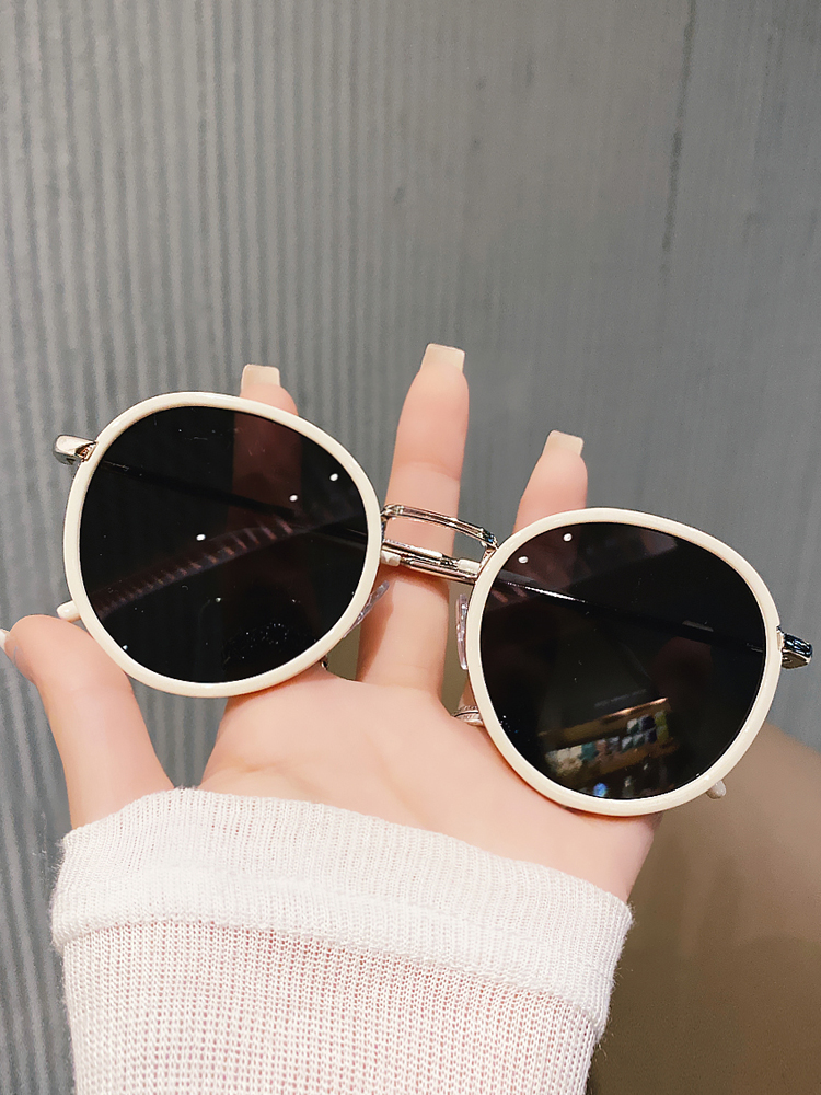 Japan Cosp Kosp Retro Round Frame Japanese Sunglasses Female Small Face Temperament White Suyan Net Red Sunglasses Male