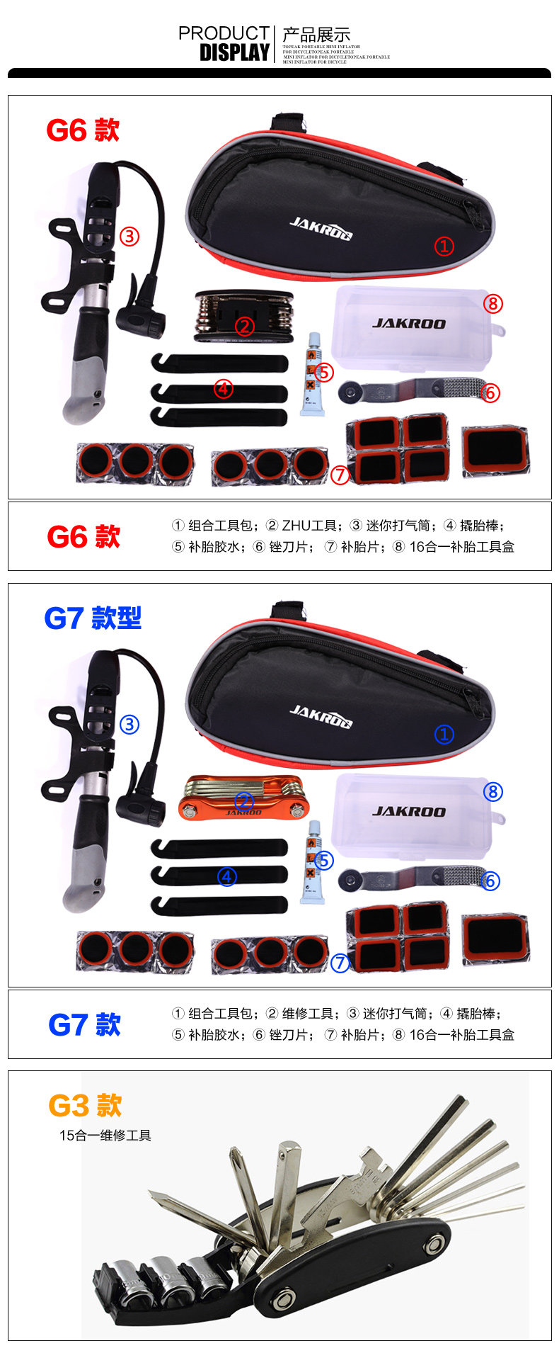 Outils pour vélo JAKROO - Ref 2280668 Image 8