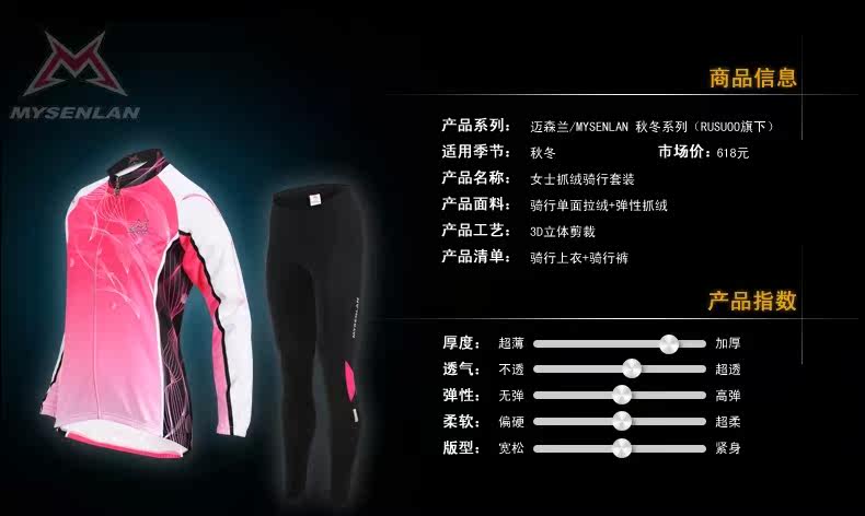 Tenue de cyclisme femme MYSENLAN - Ref 2215942 Image 15