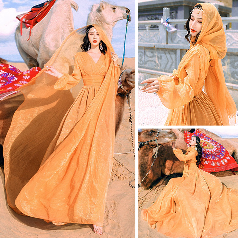 Traveling on May Day, Taking Photos in Xinjiang, Yunnan, Qinghai, and the Great Ring Road, Desert, Dali Travel Outfits, Northwest Grassland Women's Clothing Traveling on May Day, Taking Photos in Xinjiang, Yunnan, Qinghai, and the Great Ring Road, Desert, Dali Travel Outfits, Northwest Grassland Women's Clothing