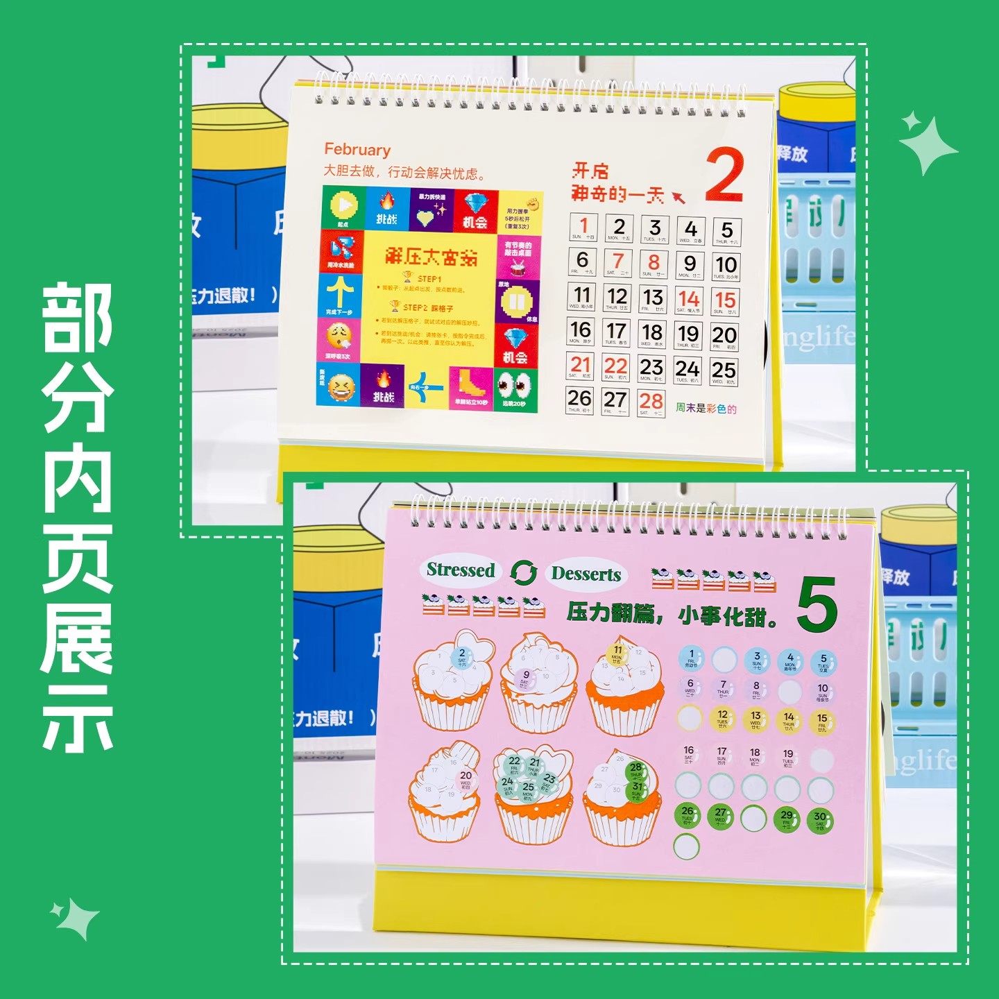 2026 New Style Desk Calendar: Fun and Creative Office Desktop Decoration, Countdown Student Check-In Notebook, Memo Planner, Monthly Calendar