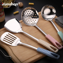 Stainless steel household spatula Kitchenware Non-stick thickened kitchen supplies Stir-fry long handle spoon Colander Frying spatula