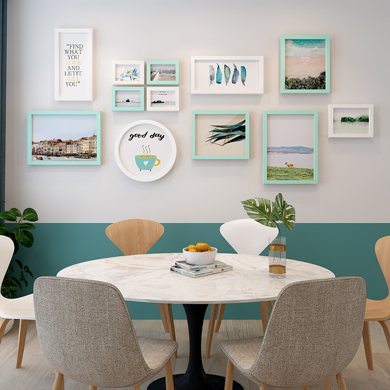 Wall-Mounted Photo Frame 5-Inch 7inch 10inch Photo Frame Simple Tabletop Creative Photo Frame Combination Conjoined Hanging Nine-Grid Picture Frame