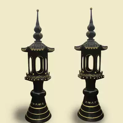 Factory custom temple outdoor pure copper big oil lamp Temple Taoist temple with Chinese antique cast iron Buddha lamp
