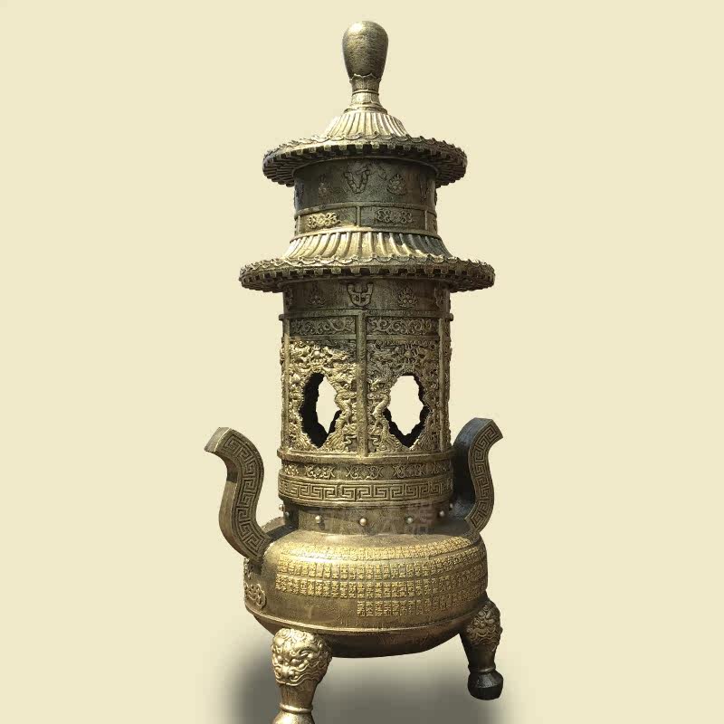 Manufacturer Direct sales Cast raw iron Two-layer quality Forbidden City Tripod Multilayer Professional Customized Temple Buddha Temple Outdoor-Buddhist Temple