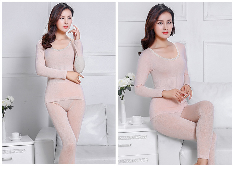 Quần lót nữ mỏng phần cổ đặt cơ sở cổ áo len cotton bó sát cơ thể gợi cảm mùa thu quần dài quần nữ mùa đông bộ đồ thể thao nữ