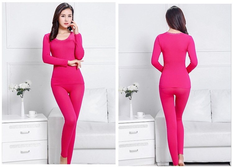 Quần lót nữ mỏng phần cổ đặt cơ sở cổ áo len cotton bó sát cơ thể gợi cảm mùa thu quần dài quần nữ mùa đông bộ đồ thể thao nữ