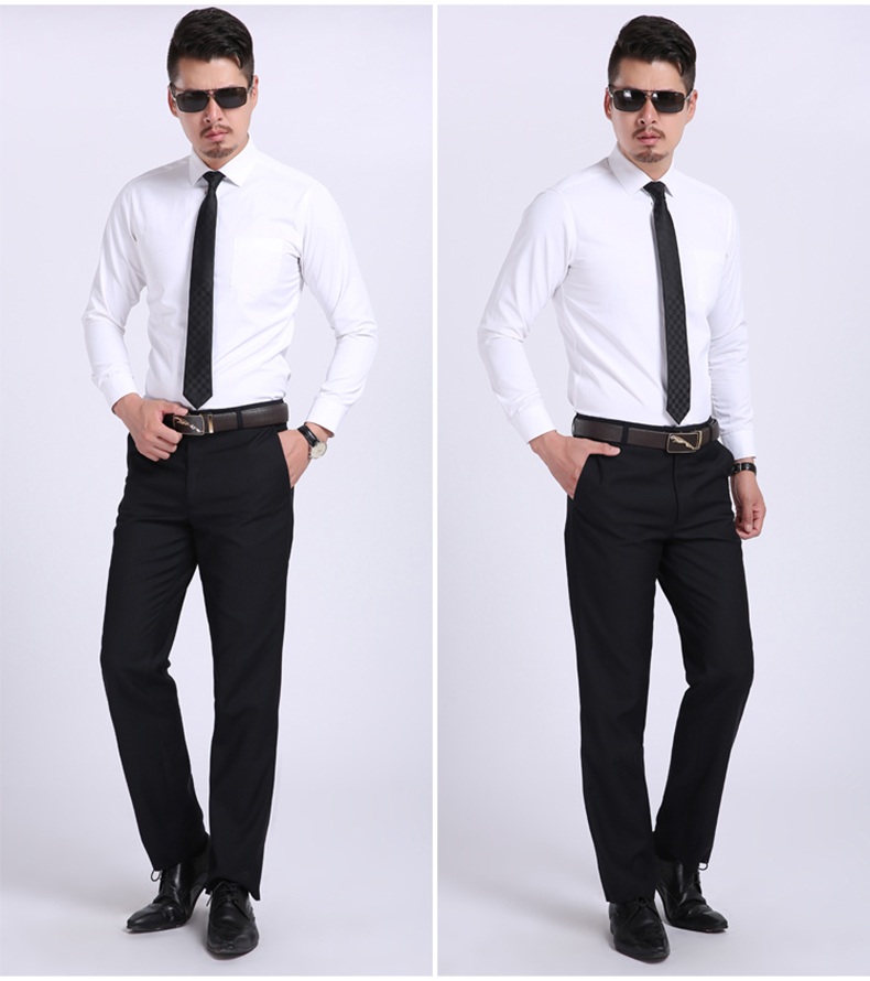 Quần người đàn ông thẳng lỏng không- sắt kinh doanh trang phục kích thước lớn màu đen mùa hè phần mỏng phù hợp với quần quần làm việc quần quần dài nam đẹp