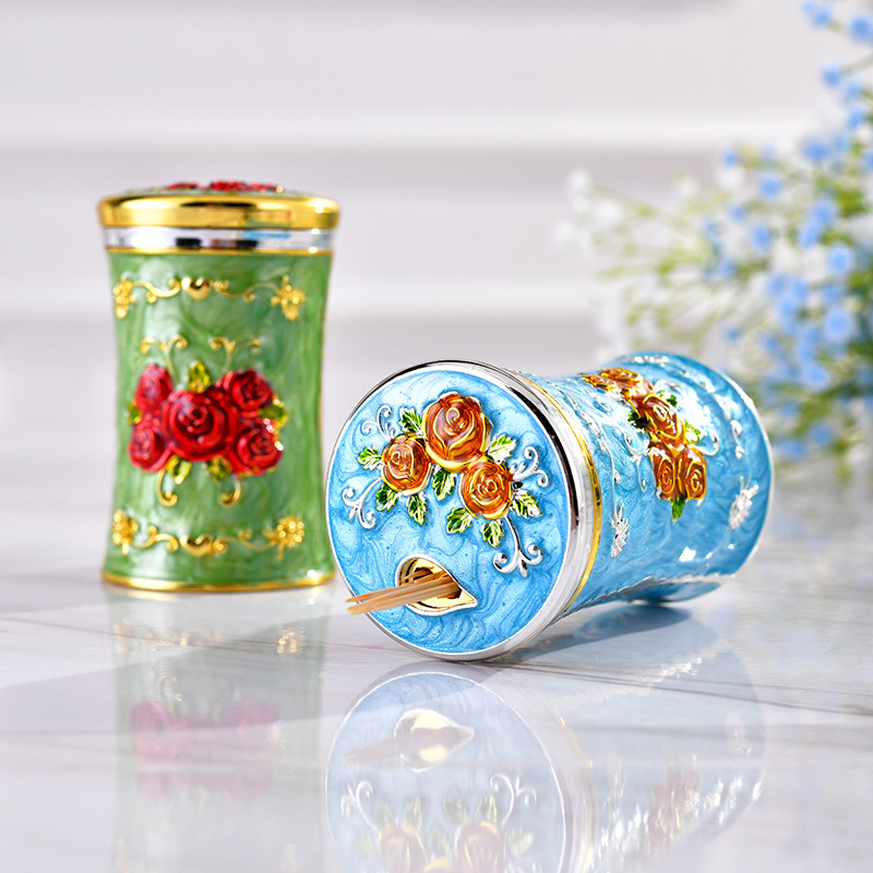 European-style toothpick box household toothpick box Nordic light luxury toothpick bucket dining room hotel KTV supplies decoration decoration