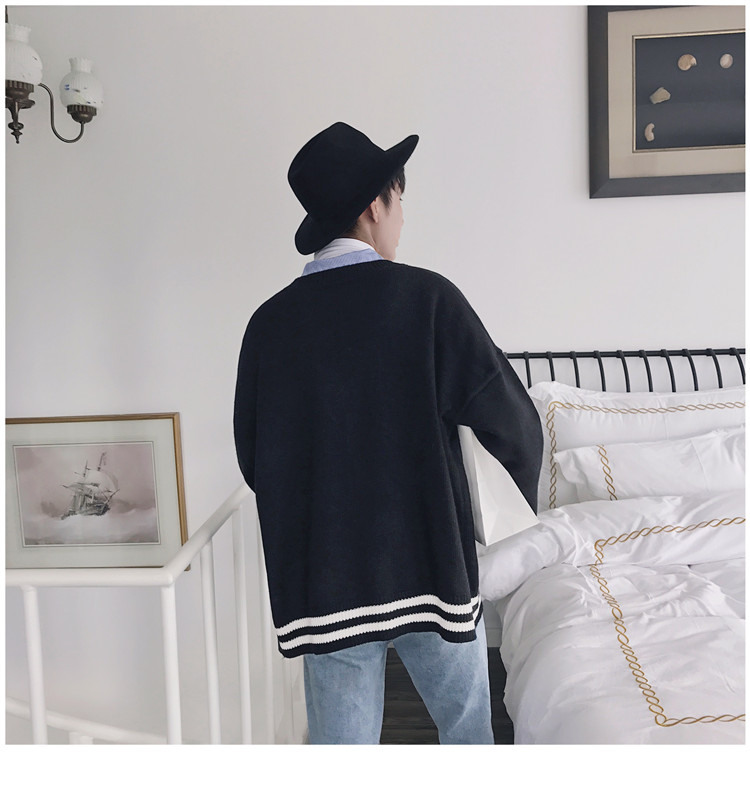 Đẹp bẩn cửa hàng tự chế khuyên mùa thu đông Han Fan mặc áo len đan len thanh niên học sinh áo len hoang dã áo gile len cho nam
