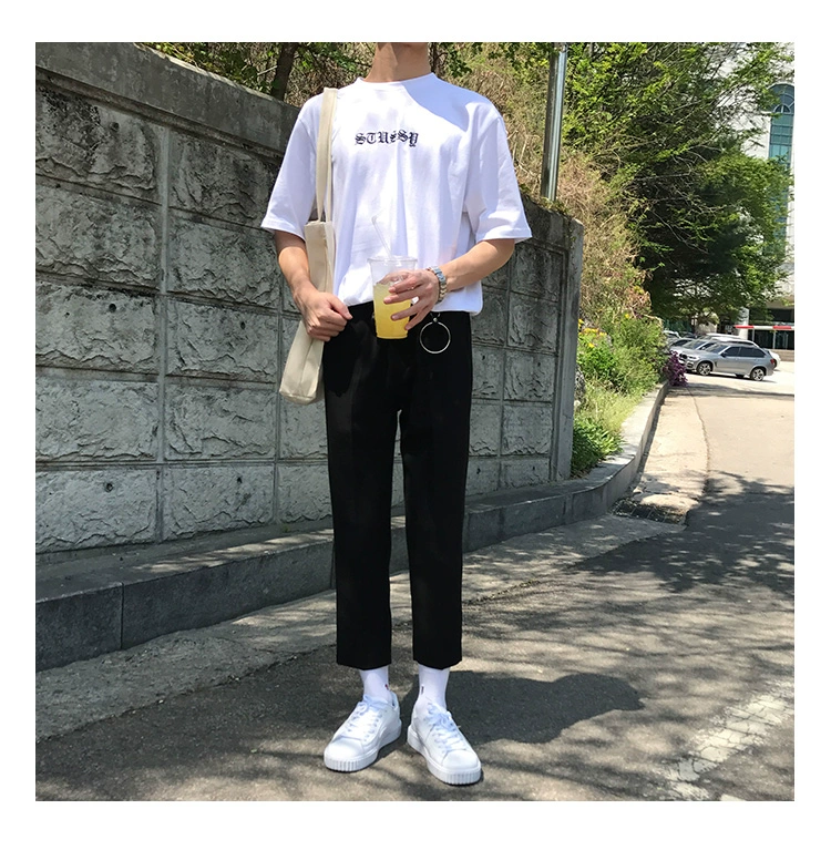 Cửa hàng bẩn đẹp 2018 S / S gà rán phiên bản tốt Net đỏ chín điểm quần tây quần âu