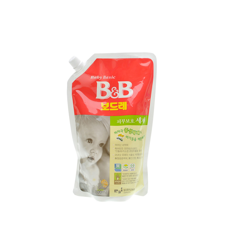 韩国保宁宝宝洗衣液 B&B婴儿纤维洗衣液/洗涤剂 香草香 补充800ml