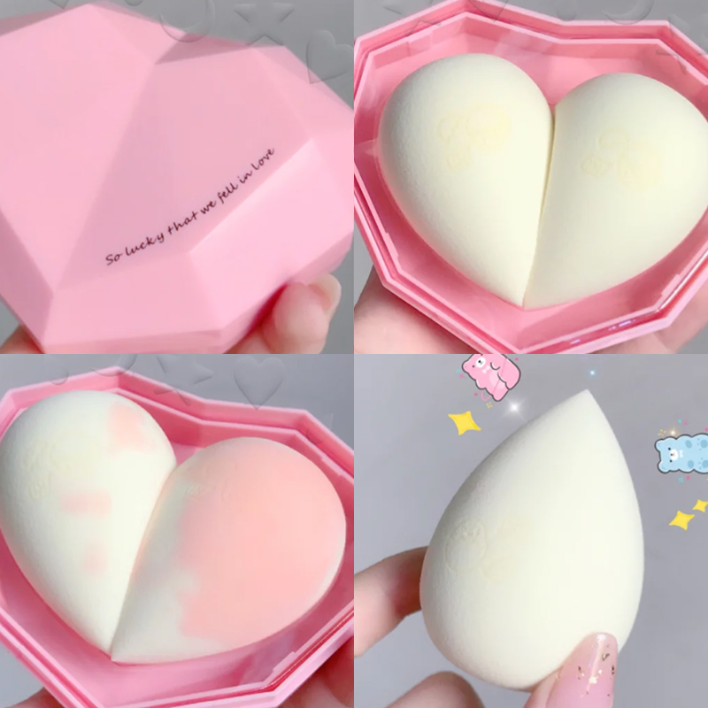 (Clear Barn) Demonic Beauty Makeup Egg Powder Bashing Love Kit Box Tool Not To Eat Powder Super Soft Loving Shape Not to Eat Powder