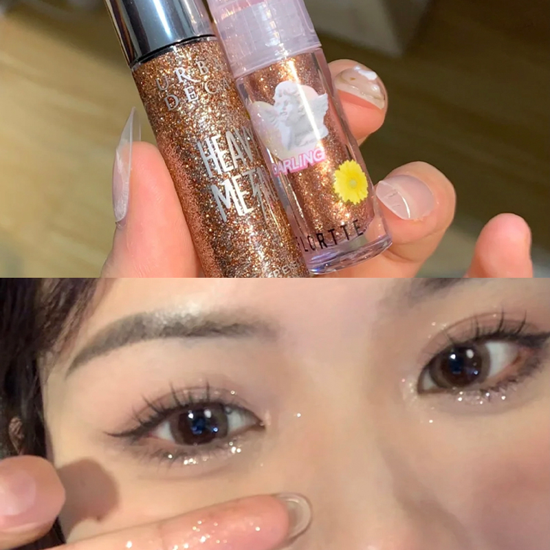 flurtte flower loglia liquid eye shadow super sparkling brilliant crystal sparkling large sequin pearly flowers
