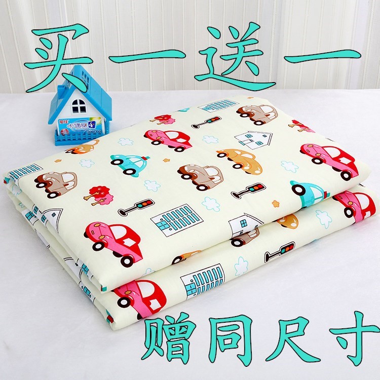 Color pure cotton baby Urine Mat Spring double sided with newborn waterproof Leakproof Bed Breathable Kid can wash oil cloth