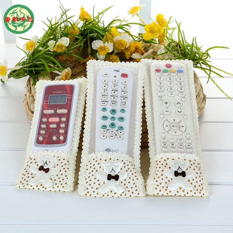 Bộ điều hòa 3 gói TV Bộ hộp điều khiển từ xa Bộ vỏ bụi Vải vải ren trong suốt Bảo vệ từ xa túi trùm máy giặt