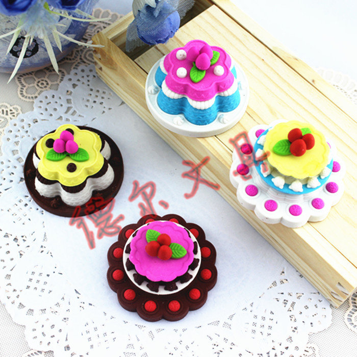 New Cartoon Cute Cake Styling Eraser Creativity Detachable Multi Styled Student Eraser Pencil Wipe