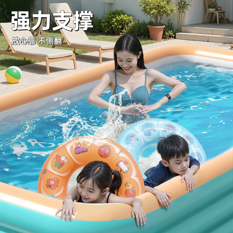Большой надувной складной плавательный бассейн для взрослых, для воды, плавания