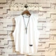 Sundipy mùa hè nam in màu rắn mồ hôi vest sinh viên tròn cổ rắn màu cotton không tay áo T thủy triều - Áo vest cotton áo ba lỗ gym