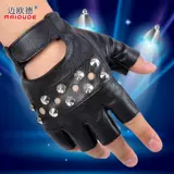 迈欧德 Мужские летние полиуретановые перчатки в стиле хип-хоп, в корейском стиле, без пальцев