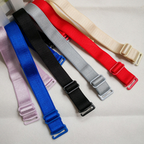 Elastic strap adjustable shoulder strap small chest underwear 1 8 wide silver gray chest strap double shoulder strap elastic black shoulder strap