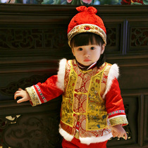 Mai Yingxin Chinese style handmade baby New Years Eve clothes for men and women children Baby Tang Clothes New Year clothes Year-old dress suit