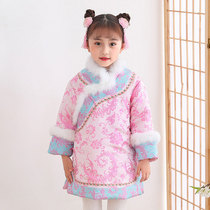 Autumn and winter Chinese style Childrens Cheongsam Tang costume Girls  ancient costume Han Costume Chinese Baby Red skirt New Years Dress New Years Dress