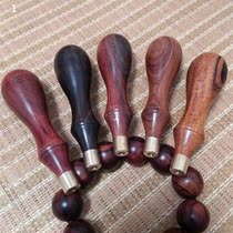 DIY leather leather leather leather with purple light sandalwood Cone Olive Cone Shaped Olive Cone Shaped Wood Shank Sharpened Wood Handle Polished Rod