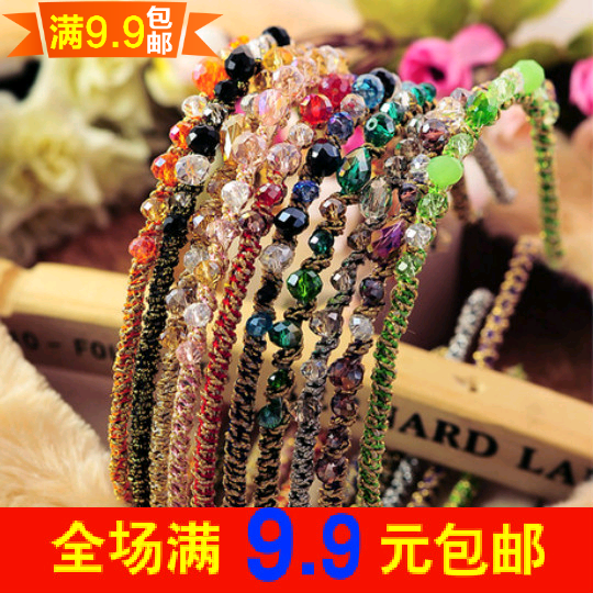 Han Edition Small Hair Accessories Candy Color Hair Stirrup Hair Clip Colorful Irregular Crystal Gold Thread Winding Hair Stirrup Hair Clip Hair