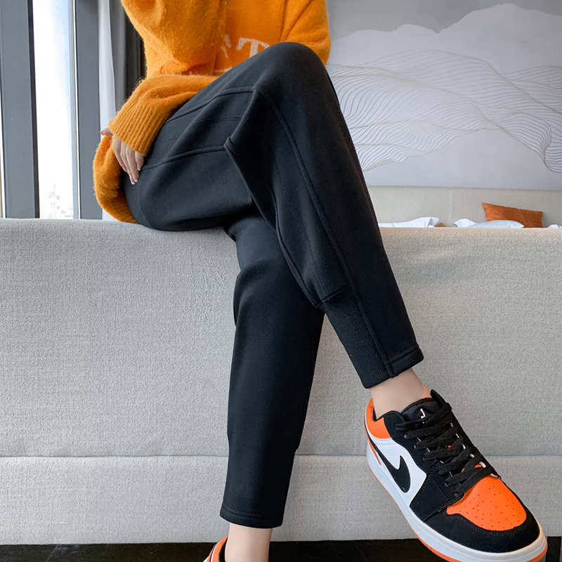 2026 Spring/Summer New Women's Loose Jogger Pants Black Slimming Sweatpants Harem Student Sports Casual Pants