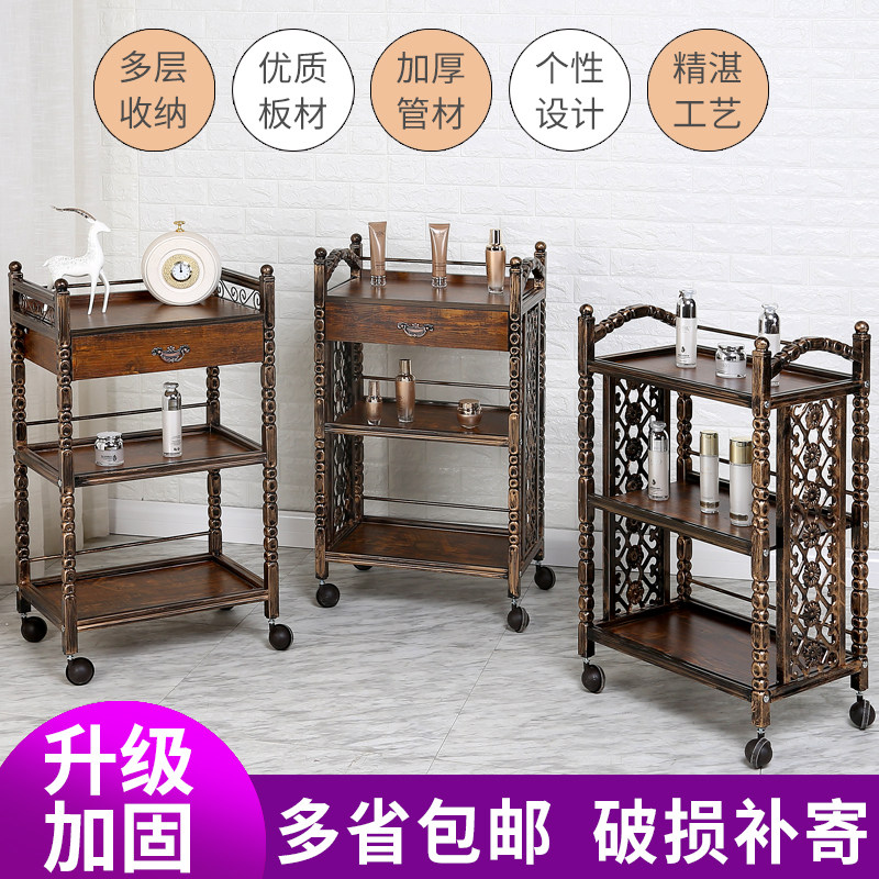 Beauty salon trolley beauty salon trolley with drawer storage shelf mobile three-layer nail tattoo tool cart