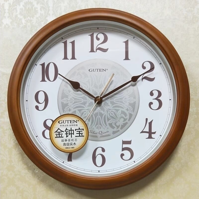 Golden Bell Solid Walking Clock Europe-style Night Silent Modern Simple Quartz Clock Chinese Retro Creative Clock