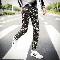 Camouflage pants mens summer new Korean trend toe casual nine-point work pants Tide brand large size handsome versatile thin